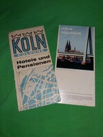 Old Cologne city map and tourist guide according to pictures in German