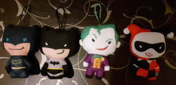 DC-figura gyűjtemény McDonalds 4 db: Batman 2 db, Joker és Harley Quinn