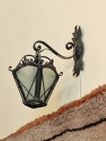 Vintage wrought iron wall arm, mood lamp