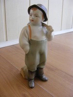 Boy with a jug, Zsolnay porcelain