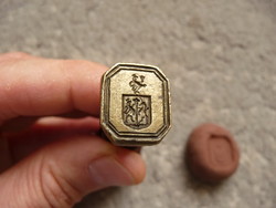Antique noble seal press antique letter seal family coat of arms seal press 19th Sz Pongyeloki Róth family