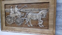 Lovaskép lovastermék lovasfaragás lovasajándék kép fakép lókép lovasszekér lófogat lovagitorna ló