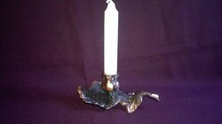 Bronzed, spaiater walking candle holder 2.