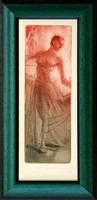 László Gulyás: Dance - framed 29x15 cm - artwork 20x7 cm