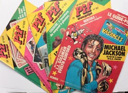 Pif magazine 5 pieces, retro in French! - 1980s including: michael jackson