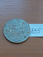 Kenya 10 cents 1986 daniel toroitich arap moi nickel brass #895