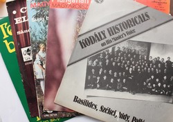 Nóták, népdalok, mulatós 5 db, Kodály Zoltán, Betli duó- bakelit lemez LP