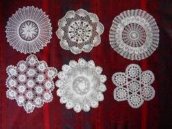 Hand crochet lace tablecloth (6 pcs.)