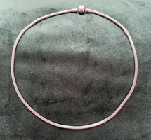 Original pandora moments barrel lock silver necklace - 46 cm