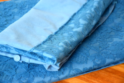 Old blue lace hand embroidered fh monogram bedding set 1 quilt 1 pillowcase 194 x 128