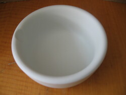 Unglazed porcelain apothecary mortar, grinding bowl, grinding cup