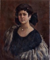 Ferenc Ács (1876-1949) - portrait of a young lady, 1918