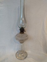 Old blown glass table kerosene lamp