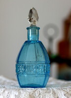 Gyönyörű antik kék üveg, pipere üveg, hibátlan
