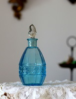 Gyönyörű antik kék üveg, pipere üveg, hibátlan