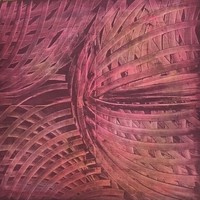 Dynamic Time Ribs -  1m x 1m  abstract kortárs kép