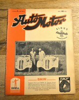 Autó Motor újság 1938 június 15. X.évfolyam 9. szám Méray Adler Mobiloil Zündapp reklámok