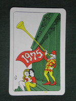 Card calendar, museums, graphic artist, humorous, 1975