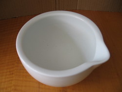 Externally glazed porcelain apothecary mortar, rubbing bowl, rubbing cup