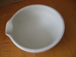 Externally glazed porcelain apothecary mortar, grinding bowl, grinding cup ii