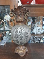 Alt Wien Johann Maresch,Plsztikus Majolika Terrakotta Faience Váza,Karaffa. 35 cm.