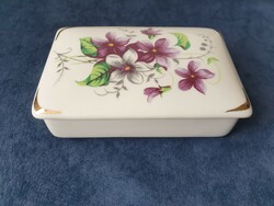 Ravenclaw porcelain square bonbonier with violet pattern
