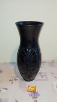 Black ceramic vase 40 cm