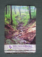 Card calendar, Mecsekvidéke savings association, detail of forest stream, 2012