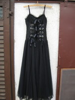 Ex treme evening black tulle dress also for Halloween