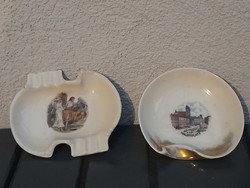 2 db gyönyörű antik Alt wien porcelán hamuzó