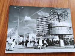 Berlin, capital of the GDR, Alexanderplatz, world clock, 1975