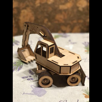 Gumikerekes kotrógép makett – Caterpillar stílusú fa rakodógép