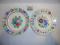 Old floral granite wall plate, plate - two pieces together