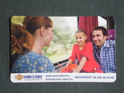 Card calendar, máv start, railway, travel, car, family model, 2012