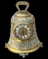 33 cm high antique French bell-shaped clock