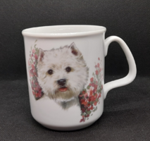 Porcelain mug with Westie pattern