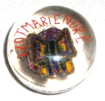 Antique paperweight with a rare butterfly pattern, special craftsmanship