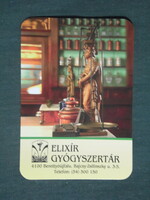 Card calendar, elixir pharmacy, pharmacy, berettyóújfalu, pharmacy scale, equipment, 2015