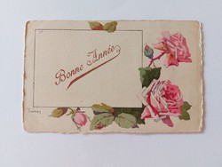 Régi képeslap naptár 1918 rózsák