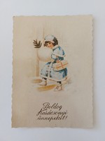 Régi karácsonyi képeslap levelezőlap