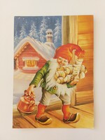 Régi karácsonyi képeslap 1996 levelezőlap törpe