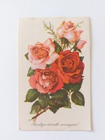 Régi képeslap rózsák