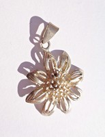 Silver pendant with an openwork flower pattern