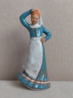 Butcher's gauze ceramic figure girl with scarf or dancing girl in perfect condition!