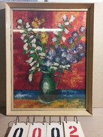 Vén jelzéssel festmény, olaj, kartonon, 80 x 60 cm-es nagyságú. 0002
