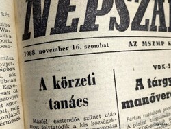 1968 XI 16  /  NÉPSZABADSÁG  /  Újság - Magyar / Napilap. Ssz.:  25858