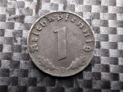 Németország - Harmadik Birodalom 1 reichspfennig, 1943 Verdejel B - Bécs