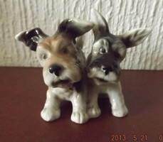 Unterweissbach - couple of dogs porcelain