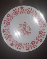 Zsolnay folk motif wall plate, decorative plate