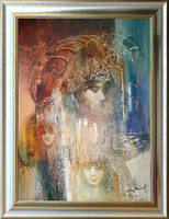 Mihály Buday: At the gate of our dreams - framed 82x62cm - artwork: 70x50cm - by23/813